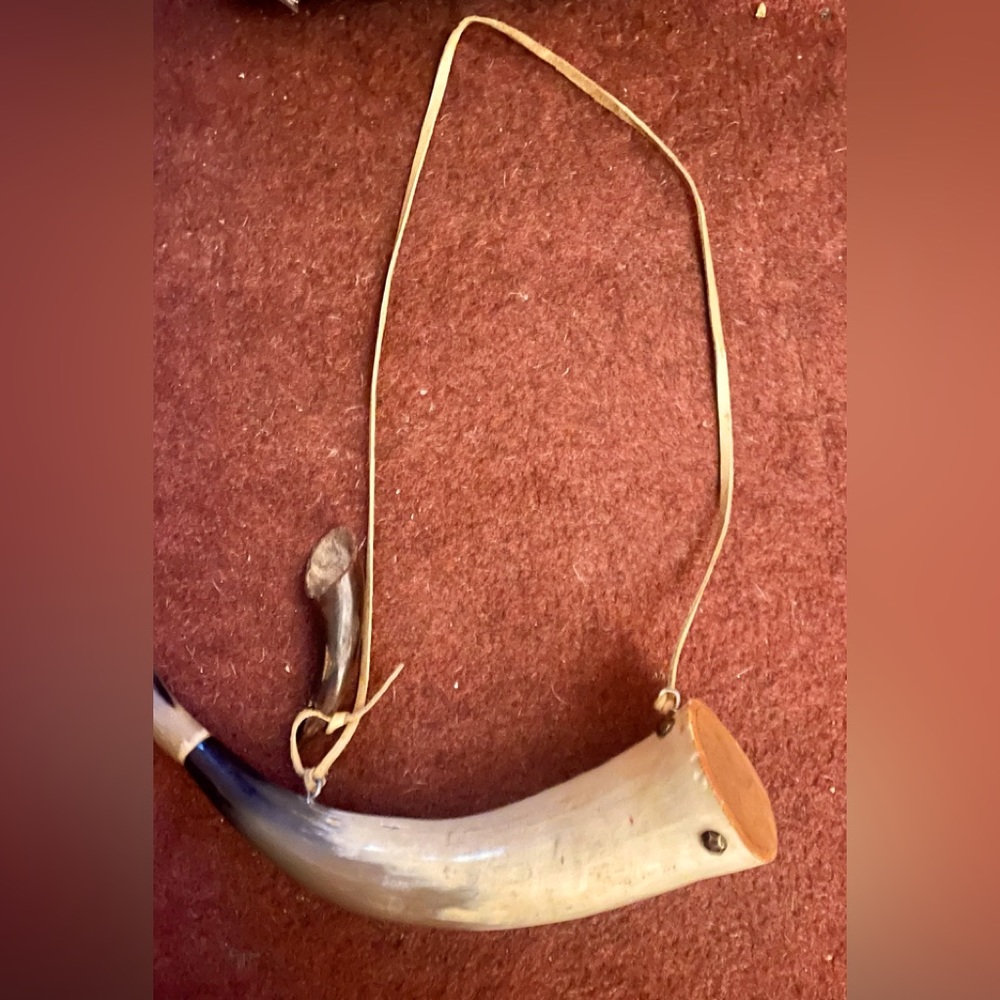 Vintage Black Powder Horn